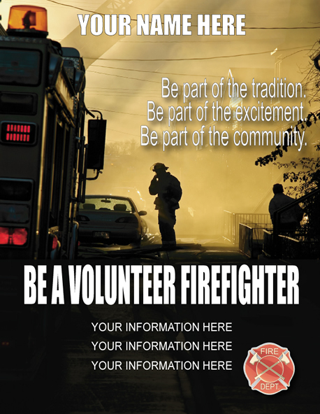 Posters For Volunteer Firefighter Recruitment